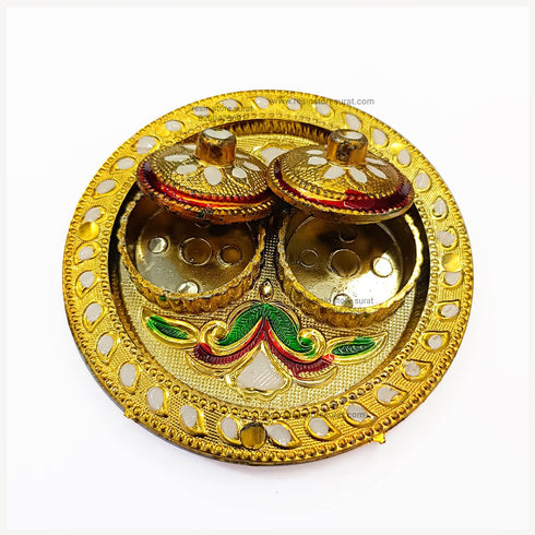 Roli Chawal Tika Plate Round